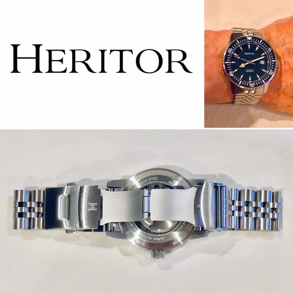 * SOLD * Automatic Heritor Dalton | Black Dial | Like New | Dive Watch - Picture 16 of 16